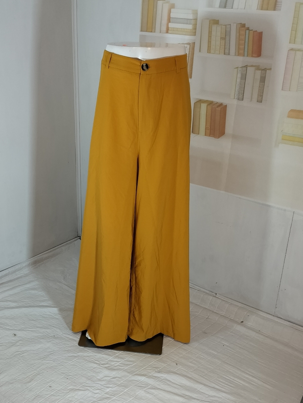 High-Waist Wide-Leg Women's  in Mustard Yellow